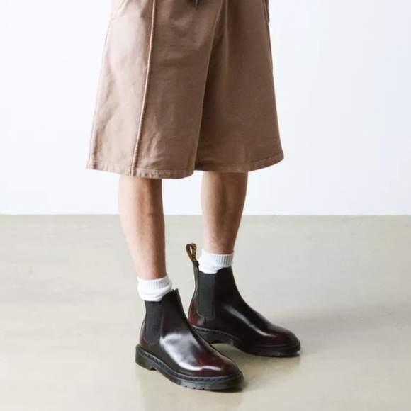 Dr. Martens Shoes - NIB Doc Dr Martens GRAEME Arcadia Leather Chelsea Boots CHERRY RED